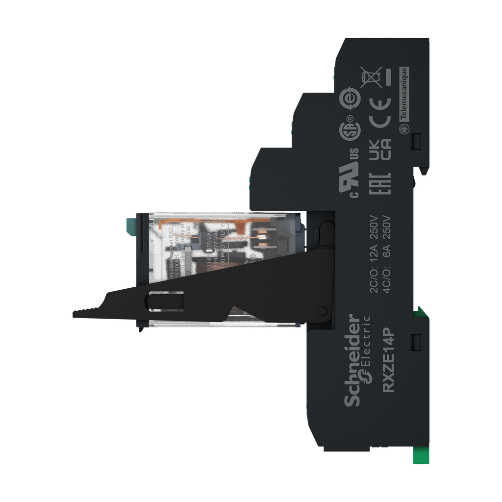 Harmony relais + Emb PushIn cont séparés - 4OF - 6A - test+LED - 24Vdc