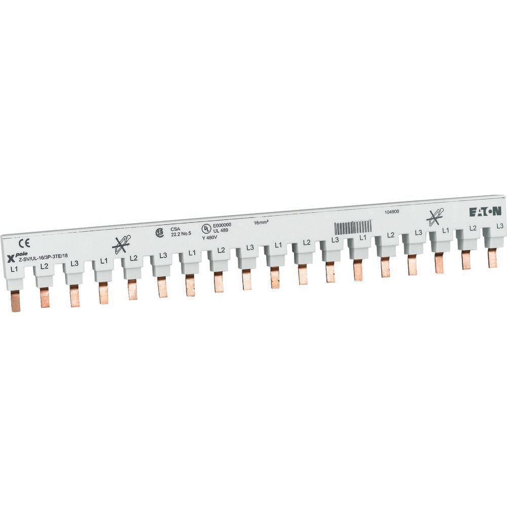 Barre de pontage, 2phases, 6 module, pour FAZ-NA, FAZ-RT