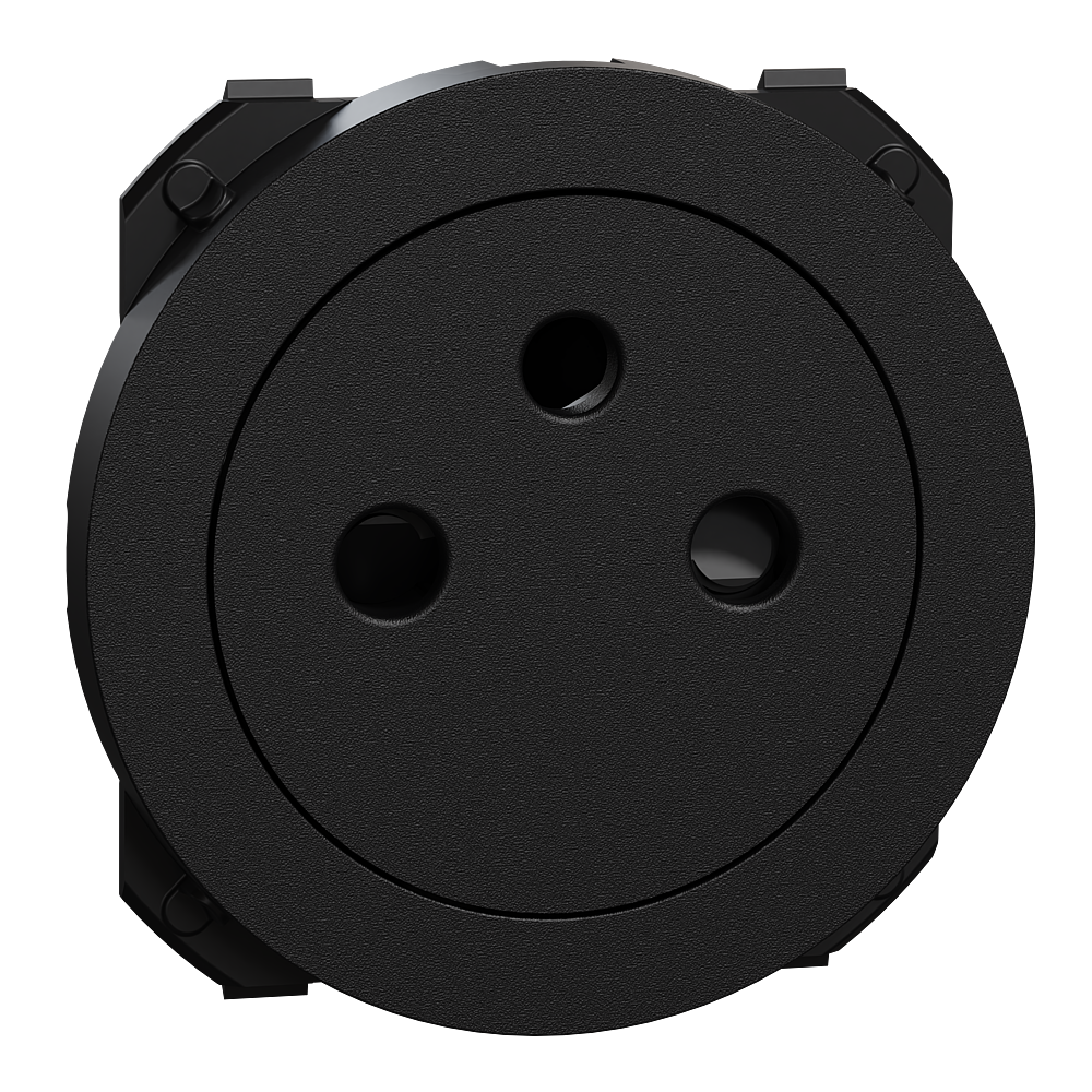 Odace - enjoliveur seul - pour prise affleurante - noir onyx