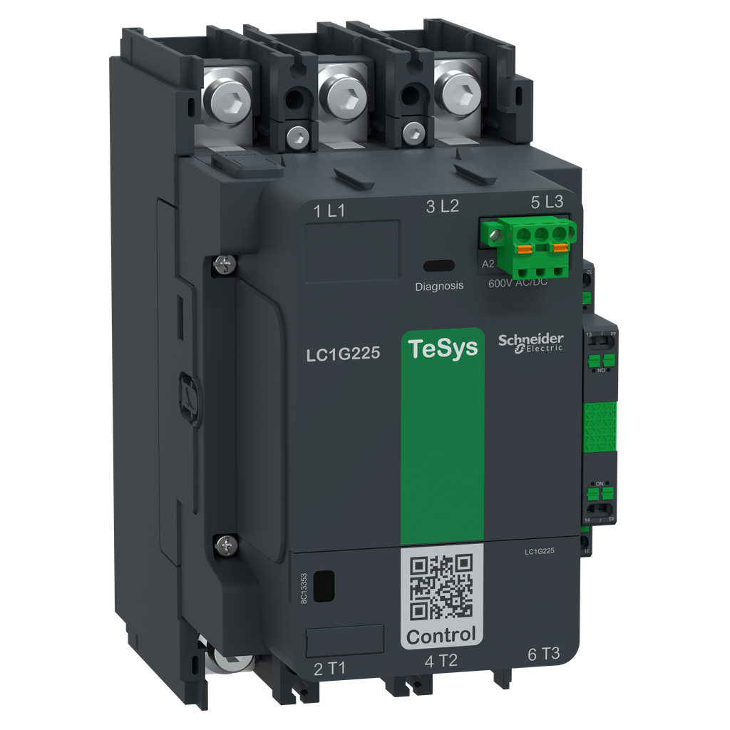 TeSys Giga, 3P(3NO), 225A, bobine AC/DC 600V, Standard