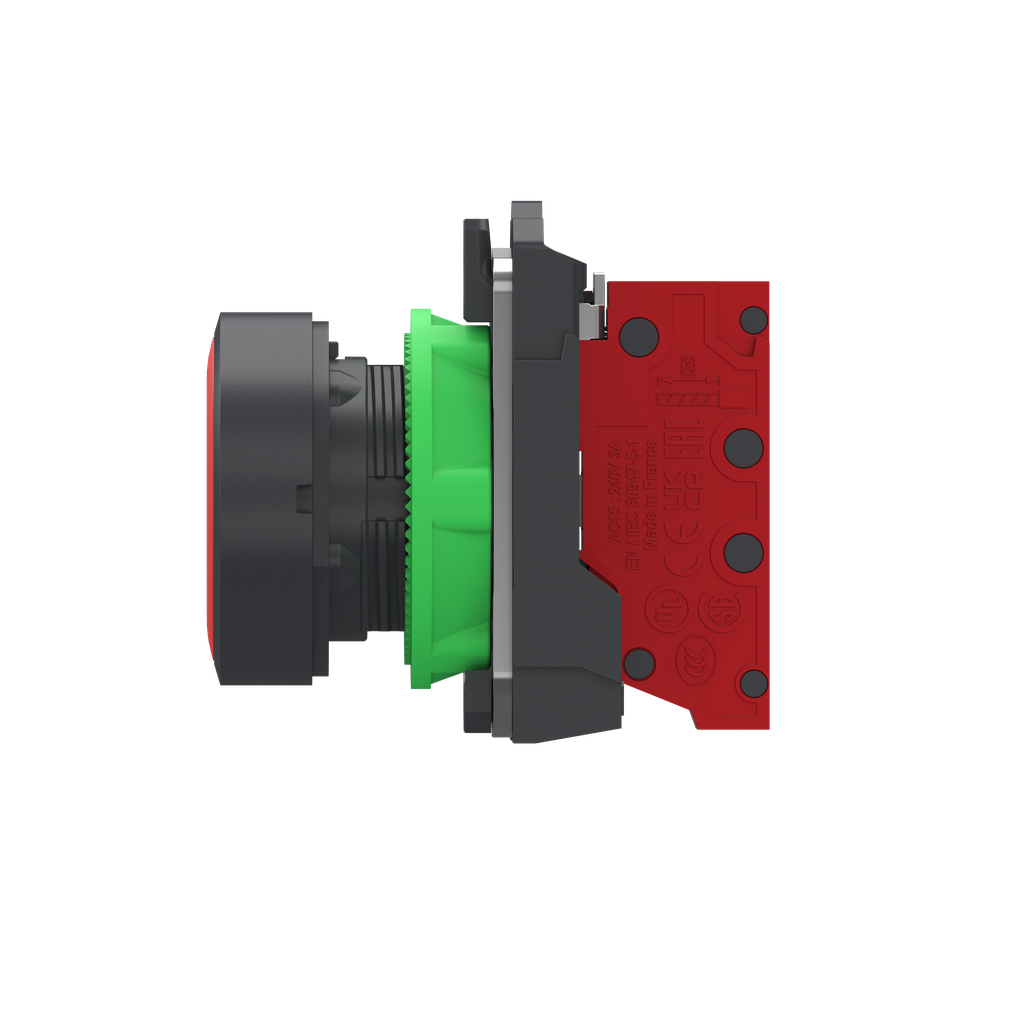 Harmony XB5 - bouton poussoir à impulsion - Ø22 - rouge - 1O - Push In