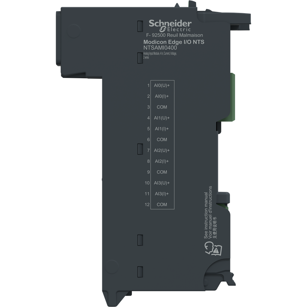 Edge I/O NTS Module seul Entrée Ana 4 voies, Courant/Tension, 2Fils