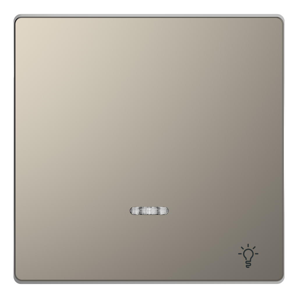 D-Life - enjoliveur pour commande simple voyant et picto lampe - métal nickel