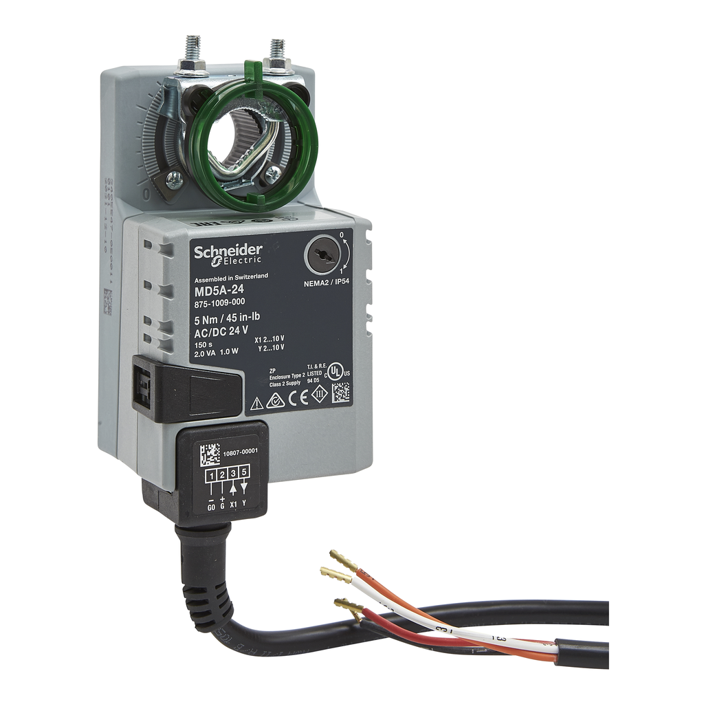 Moteur 24V 5Nm signal 0..10V pour registre
