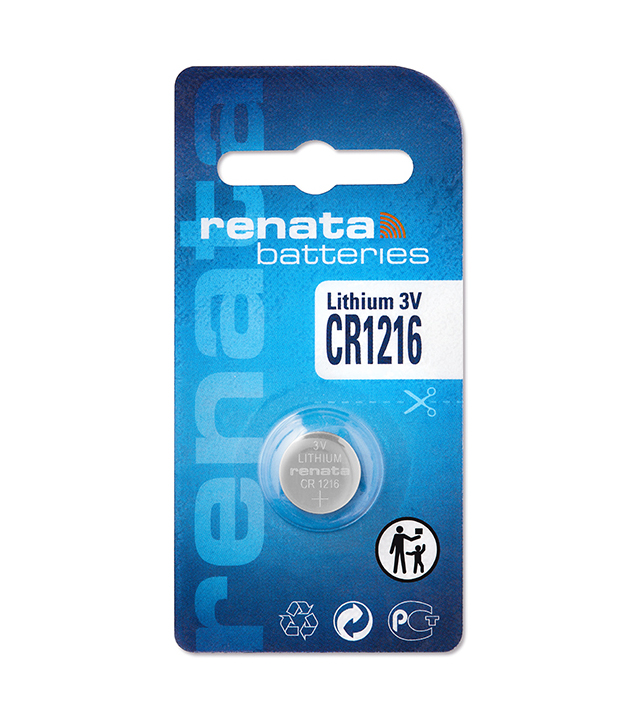 Blister(s) x 1 Pile bouton lithium blister CR1216 RENATA 3V 25mAh