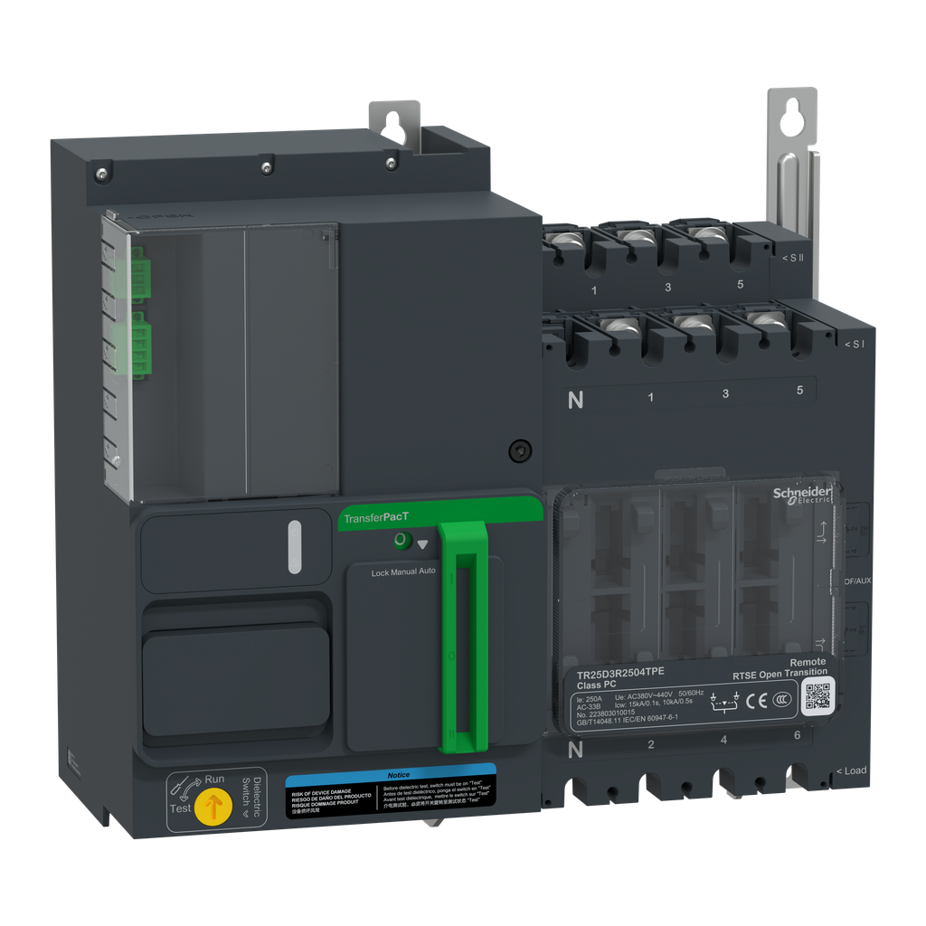 TransferPacT TR250 - inverseur de sources - télécommandé - 250A - 3P - 400Vca