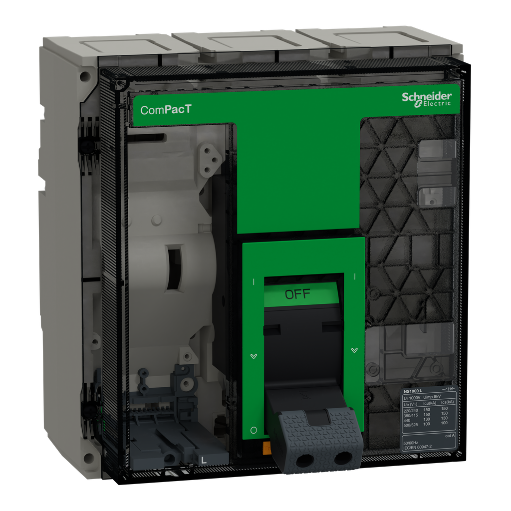 ComPacT NS1000L - bloc coupure ss déclencheur - 1000A - 3P - 150kA - fixe manuel