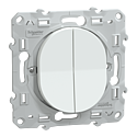 Ovalis - combiné va et vient+poussoir - 10AX - Blanc