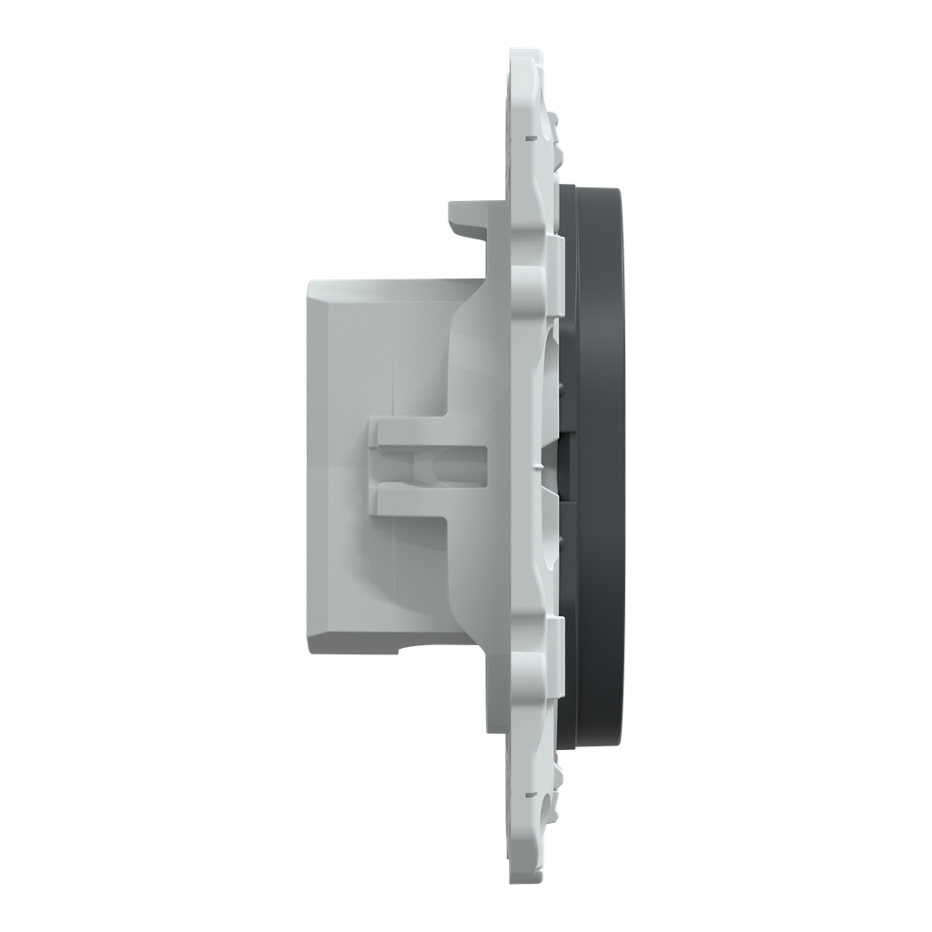 Ovalis - prise TV simple - Anthracite