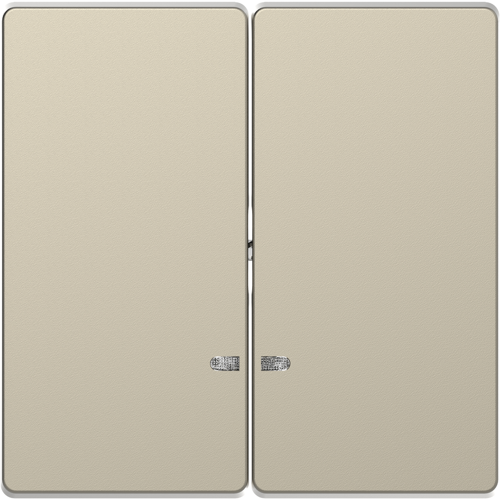D-Life - enjoliveur pour commande double avec voyant - blanc sable