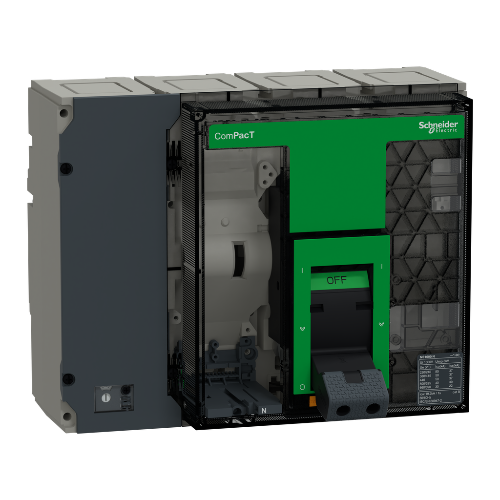 ComPacT NS1600N - bloc coupure ss déclencheur - 1600A - 4P - 50kA - fixe manuel