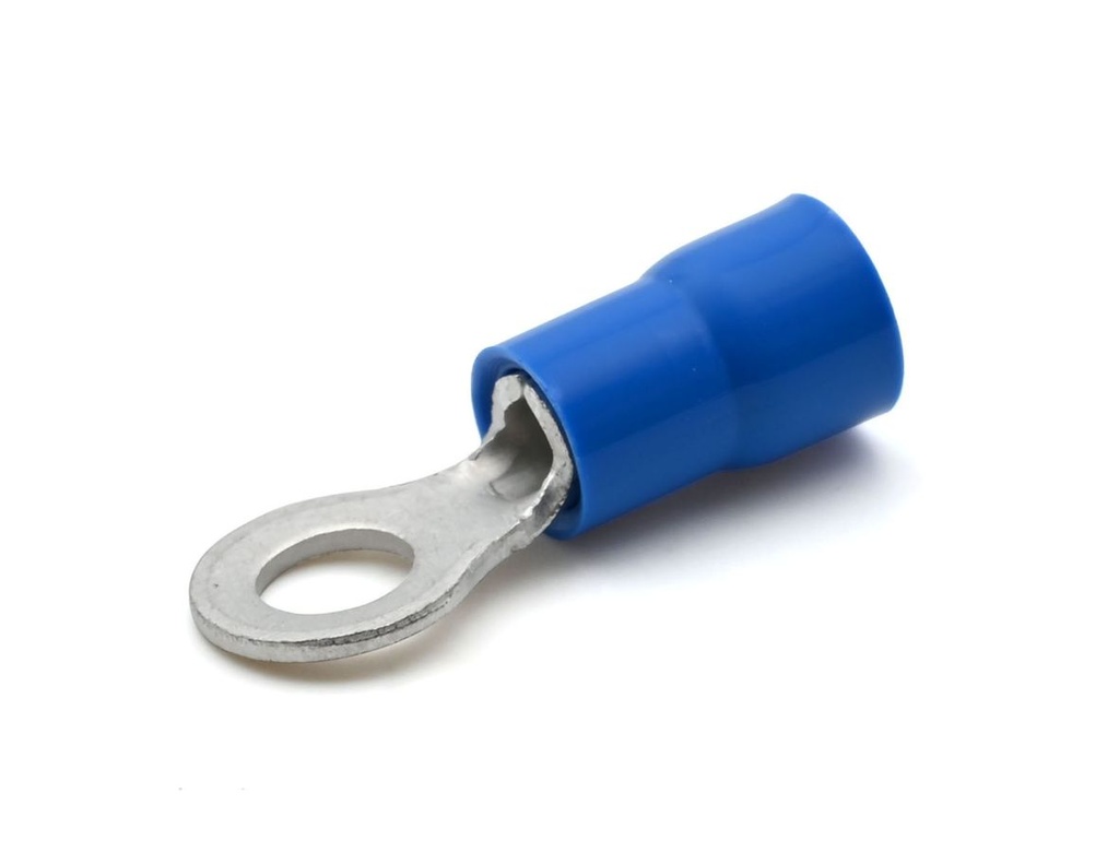 Cosse préisolée ronde bleue (1,5 à 2,5 mm²) - Diam. 4 mm