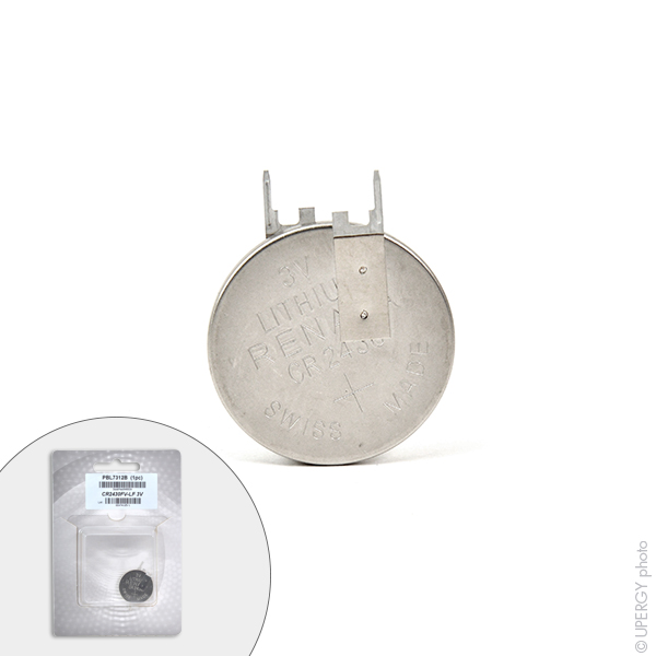 Blister(s) x 1 Pile bouton lithium blister CR2430FV-LF RENATA 3V 285mAh