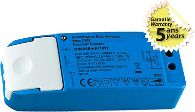 ALIM LED VISION-EL 12-40V dimmable DC 18 W  450 Ma IP20