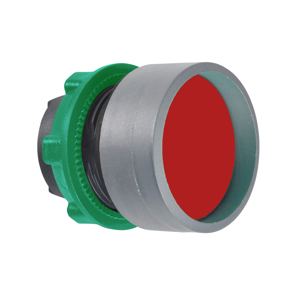 Harmony XB5 - tête de bouton poussoir - Ø22 - col haute grise - encastré - rouge