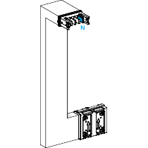 Canalis KSA - coude multiple 250A - vers haut & gauche - A&C=250mm-B=250-750