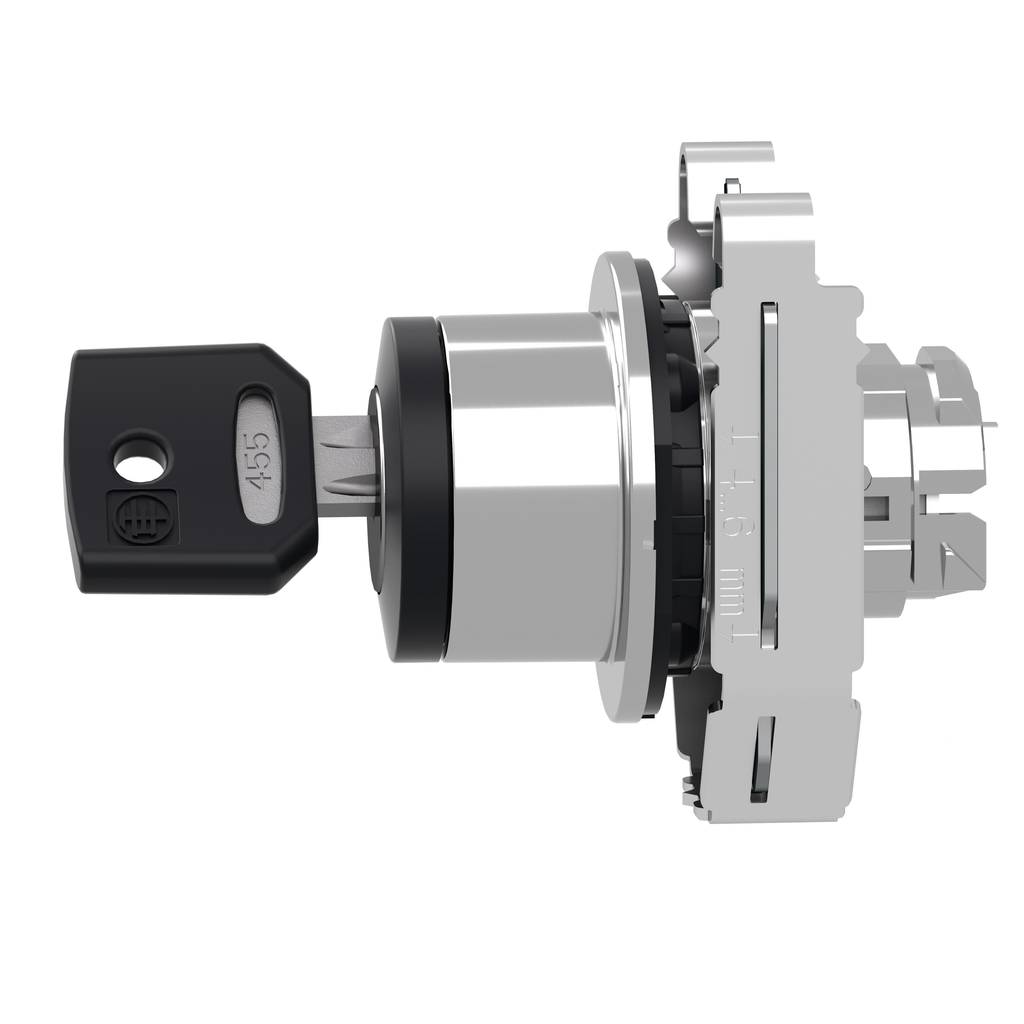 Harmony XB4 - tête bouton tournant à clé 455 - flush - 2 pos fix - retr GD