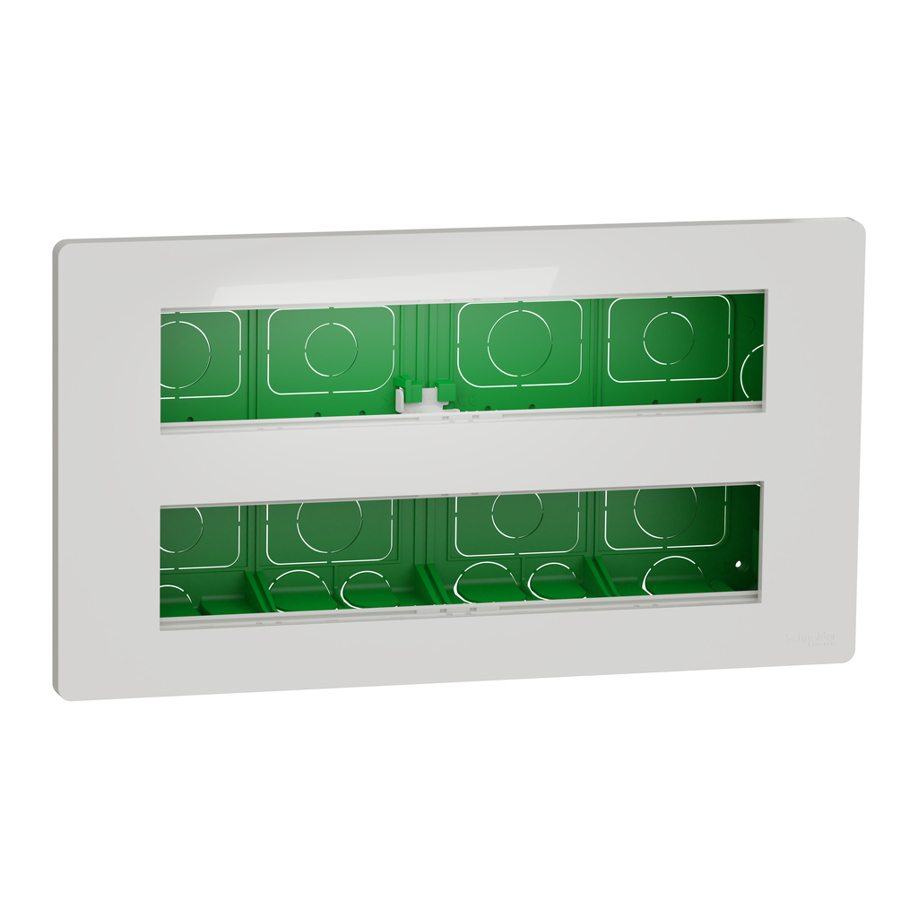 Unica - boîte de concentration encastrée complète - 2 rang de 10 mod - blc anti