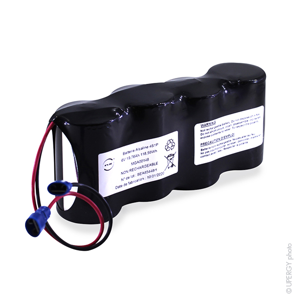 Pack(s) Batterie alcaline 12x LR20 6S2P ST2 9V 39.5Ah Fils