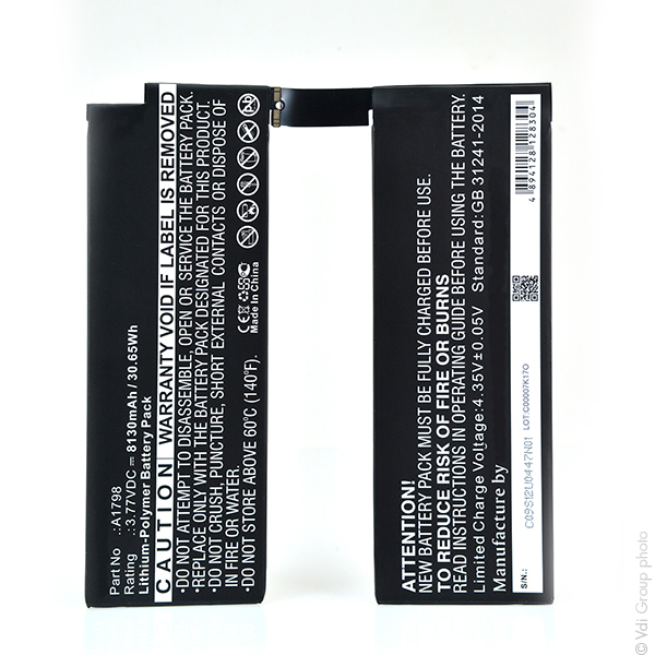 Batterie(s) Batterie tablette 3.77V 8130mAh