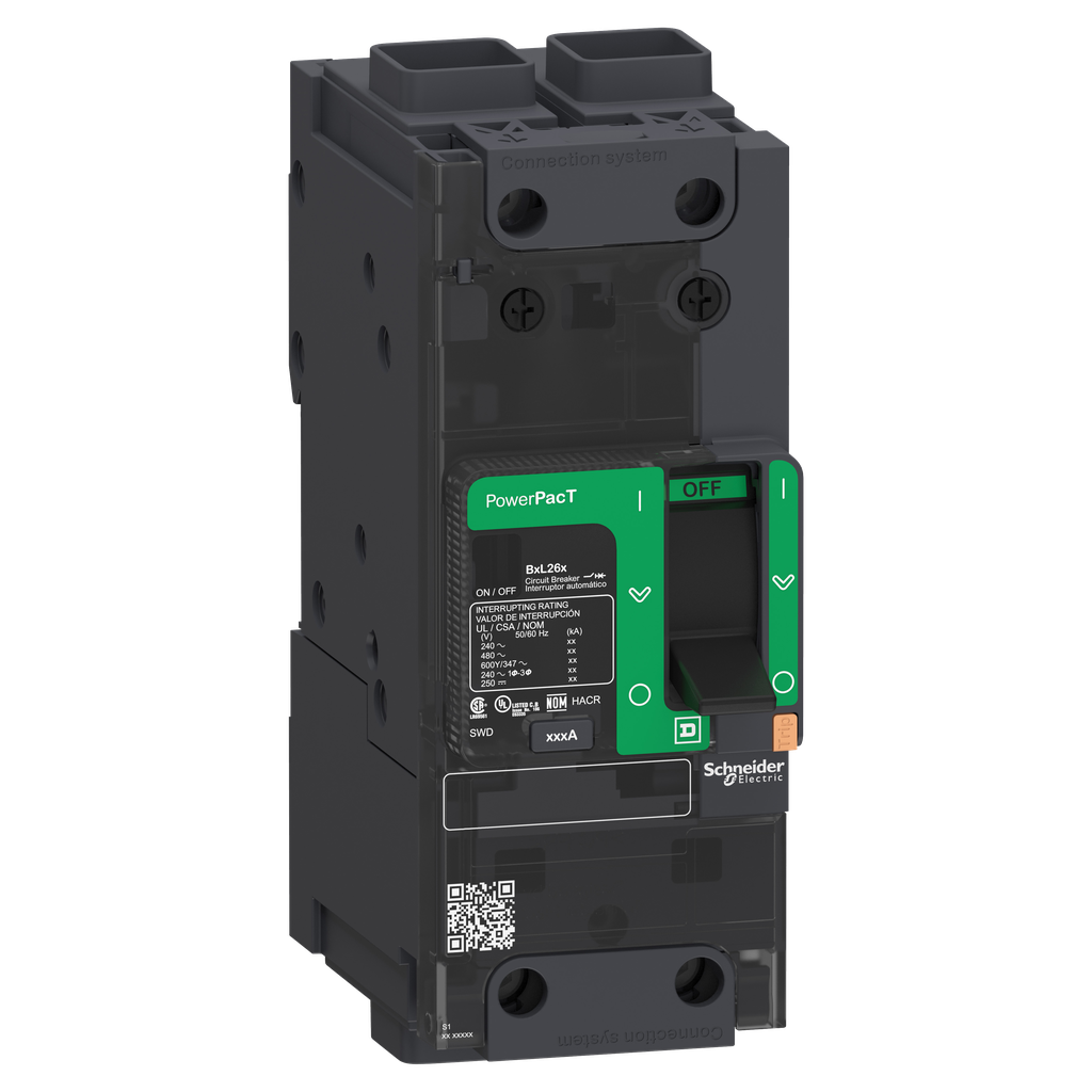 PowerPact B - disjoncteur BJ - 65kA 600Y/347V - TM125D - 2P - cosse