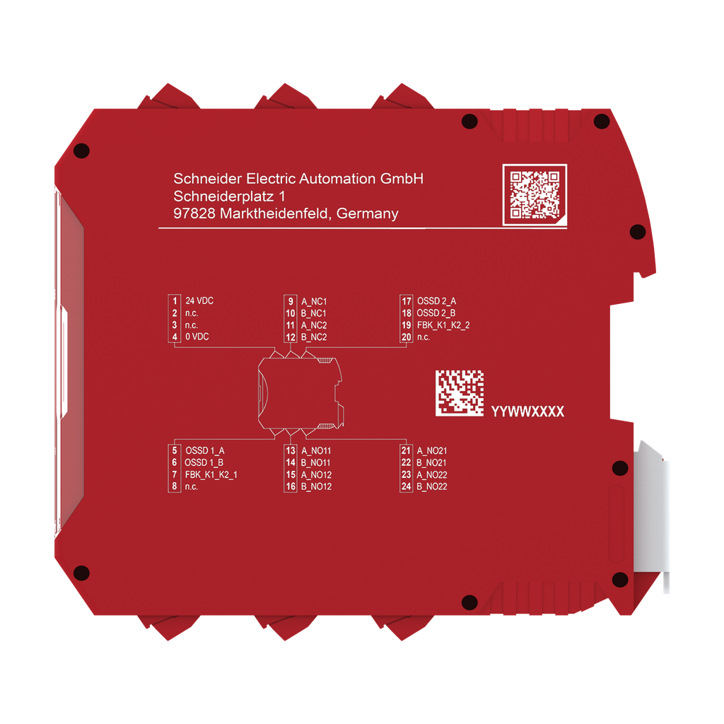 Preventa XPSMCM - module d'extension 4 sorties relais 2NO+1NC connecteur à vis