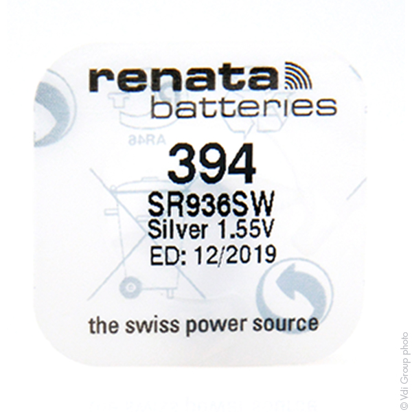 Blister(s) x 1 Pile bouton oxyde argent 394 RENATA 1.55V 84mAh