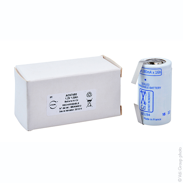 Accumulateur(s) Accus Nicd industriels VRE CS1800 SC 1.2V 1800mAh T2
