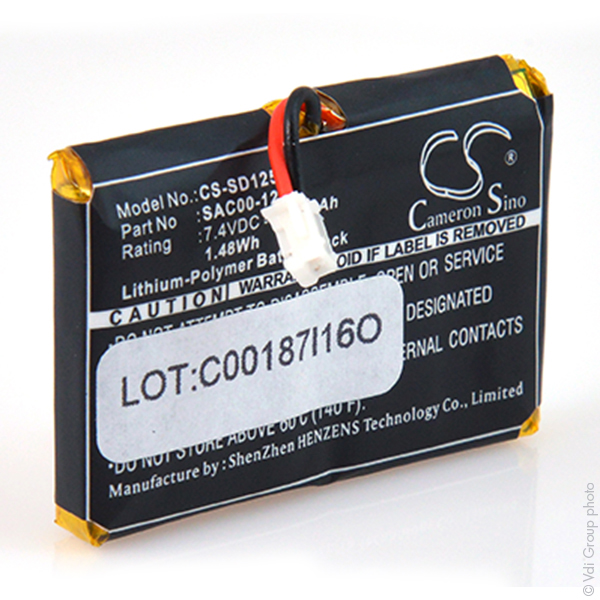 Blister(s) x 1 Batterie collier pour chien Sportdog SD-1825 7.4V 200mAh