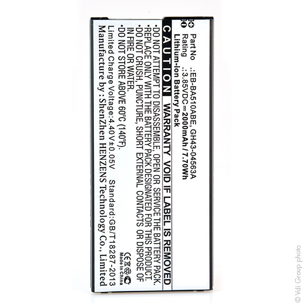 Blister(s) x 1 Batterie téléphone portable pour Samsung Galaxy A5 (2016) 3.85V 2