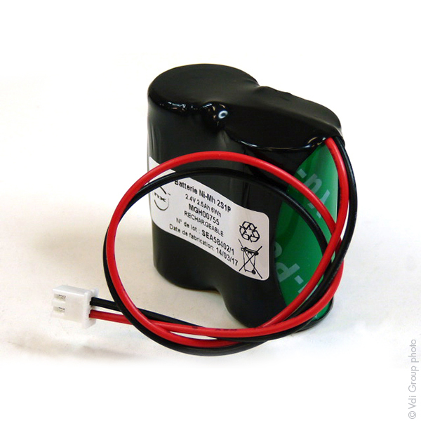 Pack(s) Batterie eclairage secours 2x SC HT 2S1P ST1 2.4V 2.5Ah JST