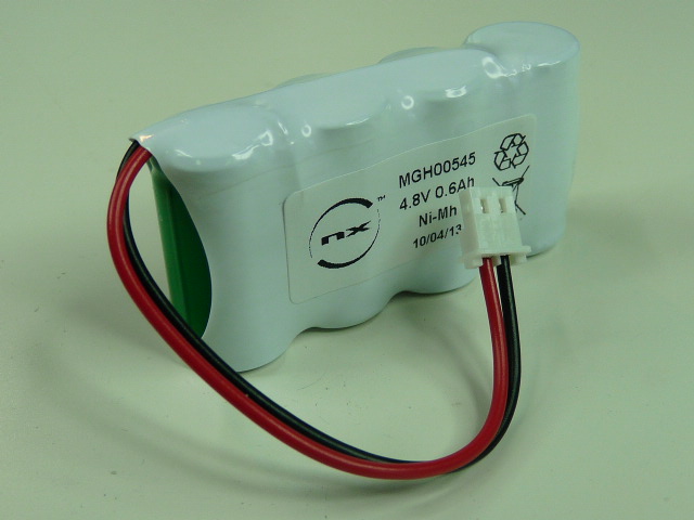 Pack(s) Batterie Nimh 4x 2/3AA 4S1P ST1 4.8V 600mAh Molex