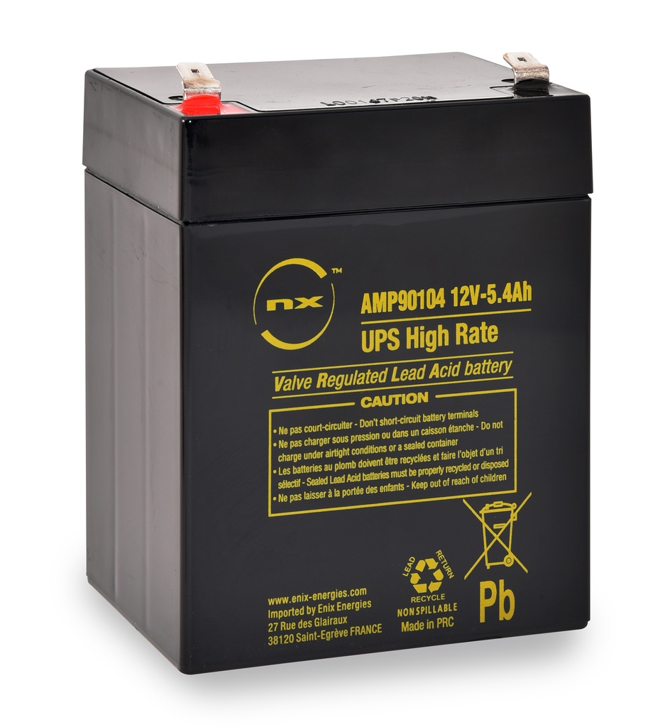 Unité(s) Batterie onduleur (UPS) NX 5.4-12 UPS High Rate 12V 5.4Ah F6.35