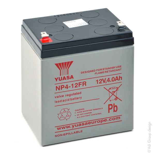 Batterie(s) Batterie plomb AGM YUASA NP4-12FR 12V 4Ah F4.8