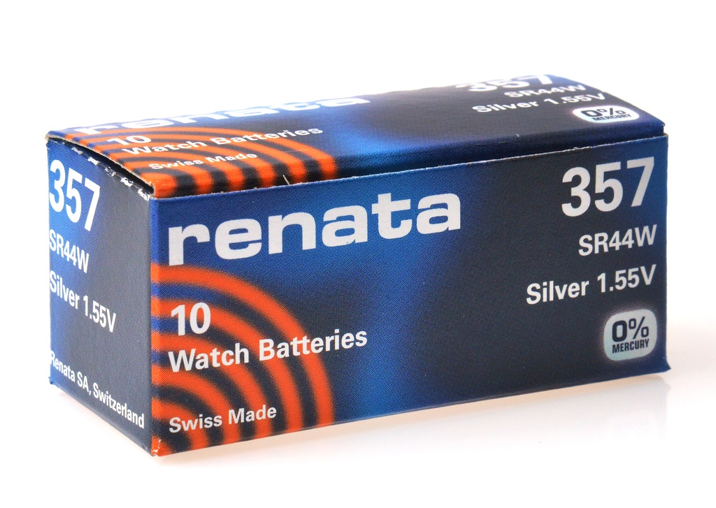 Blister(s) x 1 Pile bouton oxyde argent 357 RENATA 1.55V 190mAh
