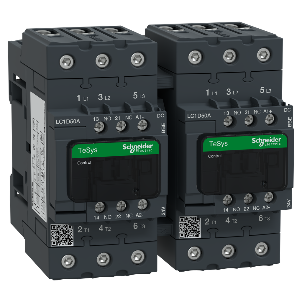 TeSys D - contacteur inverseur - 3P(3NO) - AC3 - <= 440V 50A - 24Vcc - Everlink