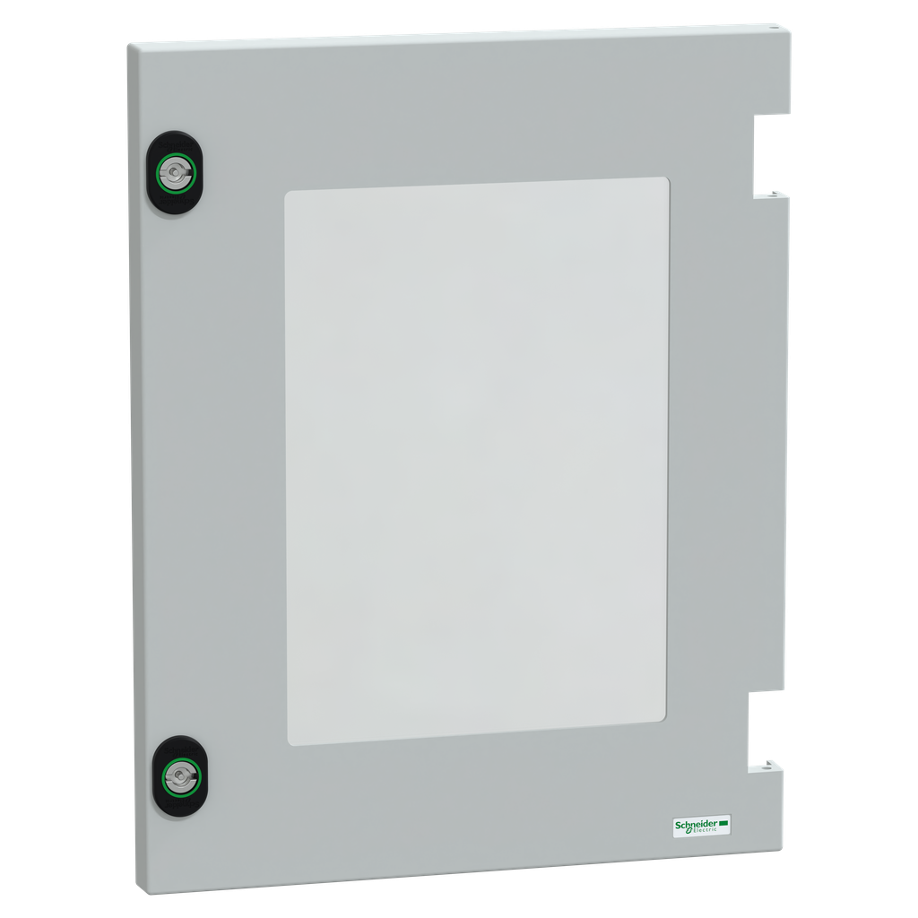 PanelSeT - Porte vitrée - sans serrure - coffret polyester PLM43TG - H400xL300mm