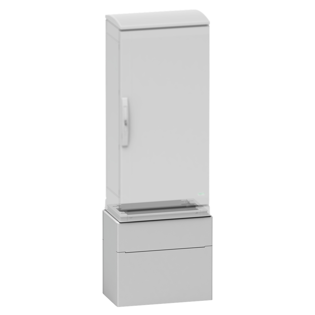 PanelSeT - Socle polyester hauteur 500 mm pour NSYPLAZ(T) L1250P320 Ral 7035
