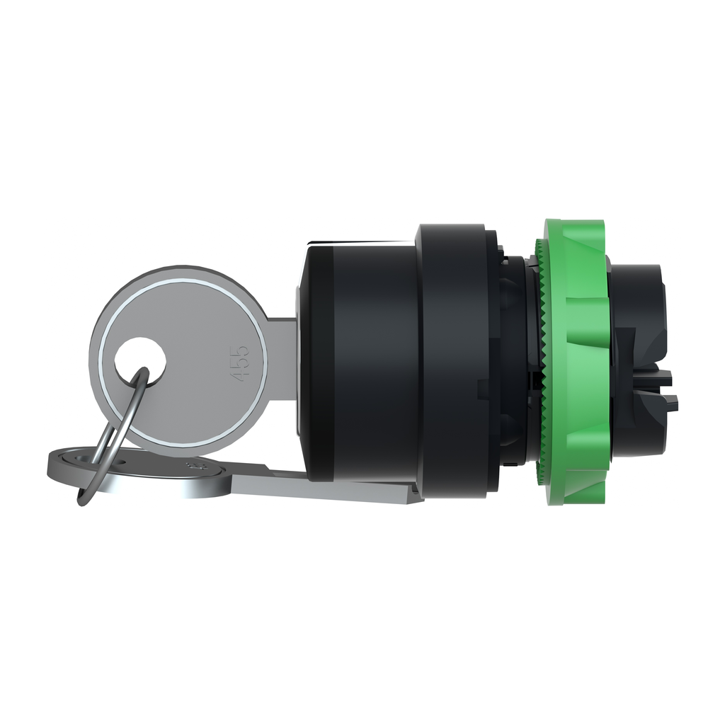 Harmony XB5 - tête bouton tournant à clé 455 - Ø22 - 3 pos rap DC - retr G