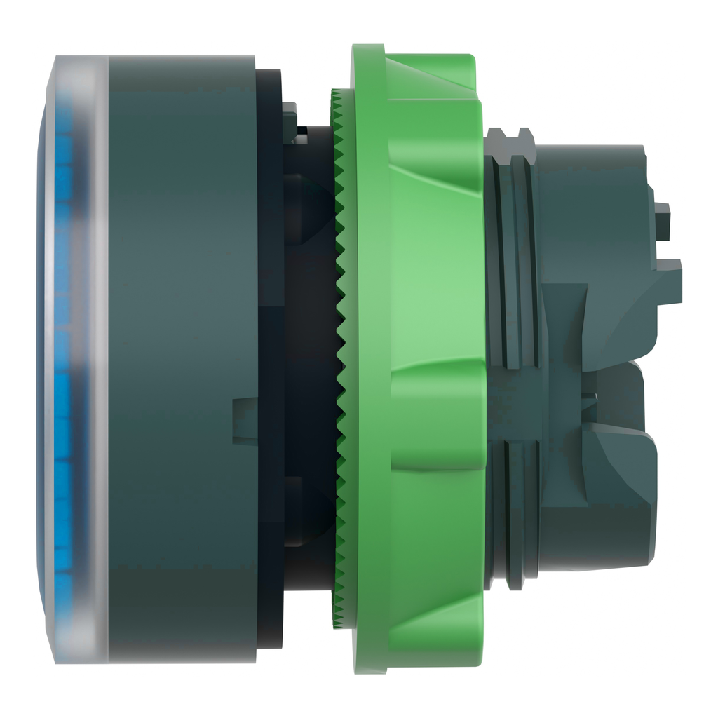 Harmony XB5 - tête bouton poussoir lumineux DEL - Ø22 - strié - bleu