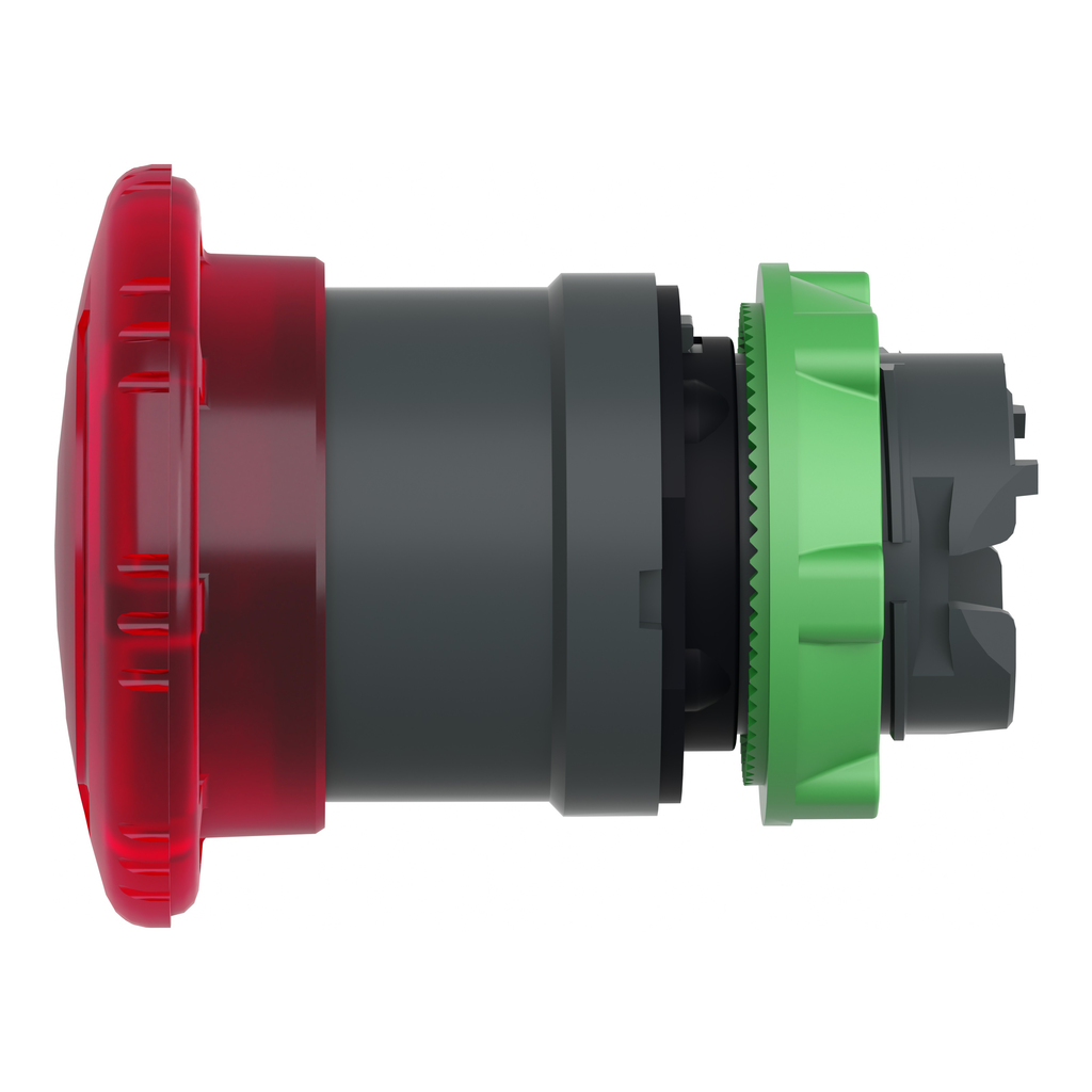 Harmony XB5 - tête bouton coup de poing lumin DEL - Ø40 - pousser tourn - rouge