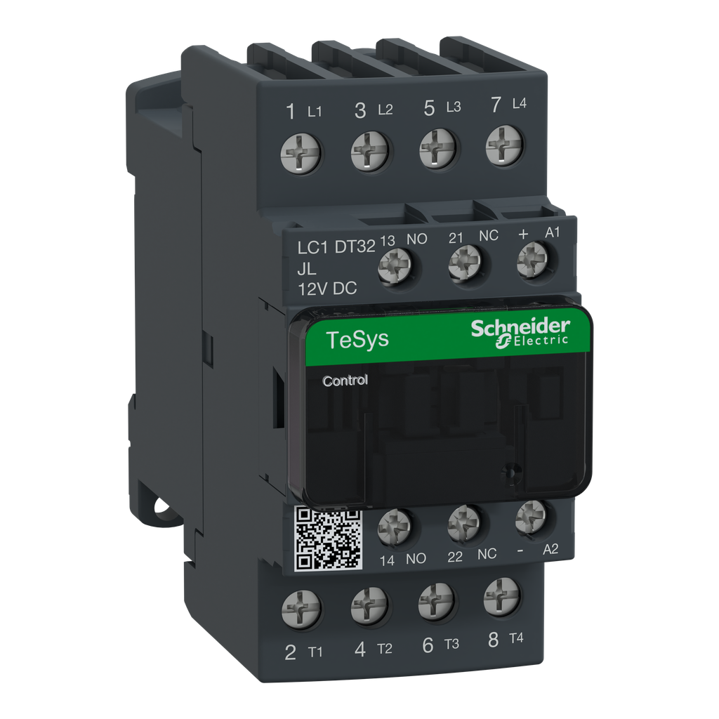 TeSys LC1D - contacteur - 4P - AC-1 440V - 40A - bobine 12Vcc