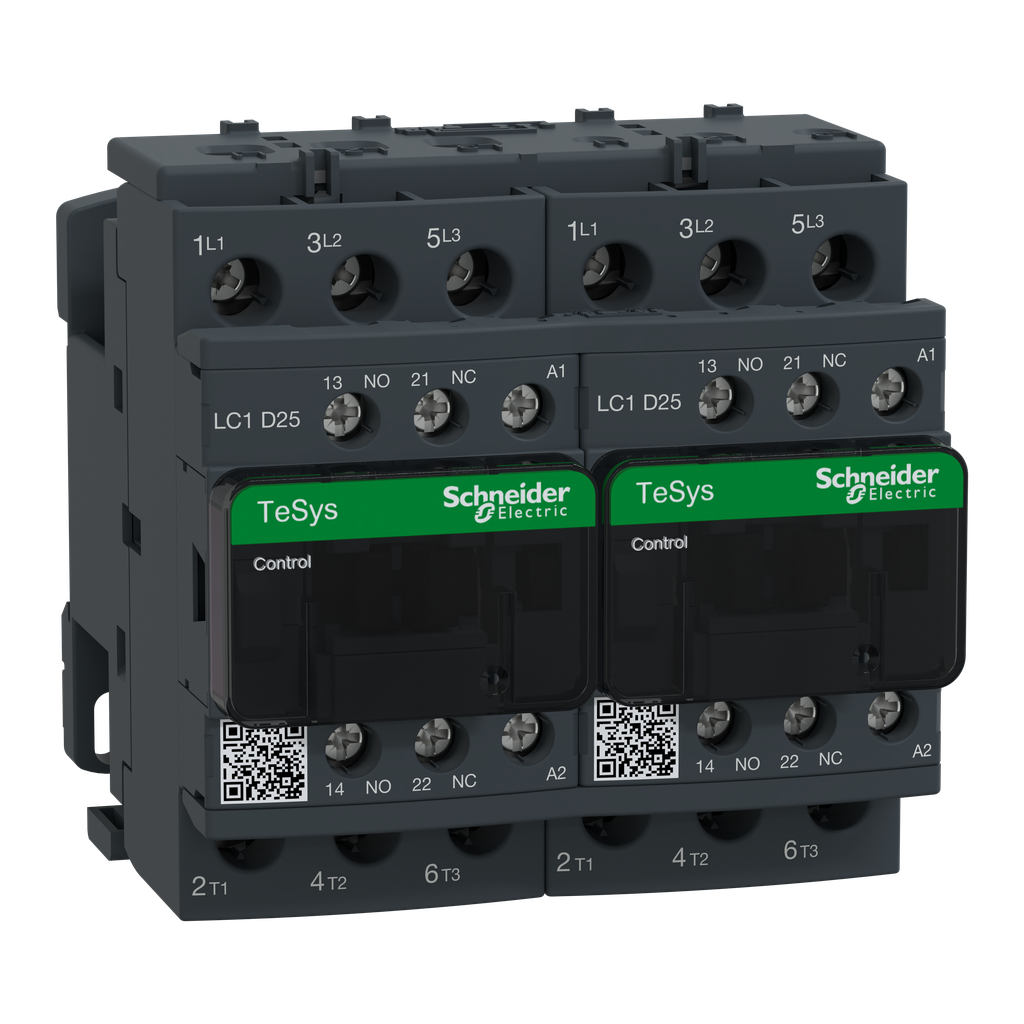 TeSys LC2D - contacteur inverseur - 3P - AC-3 440V - 25A - bobine 24Vca