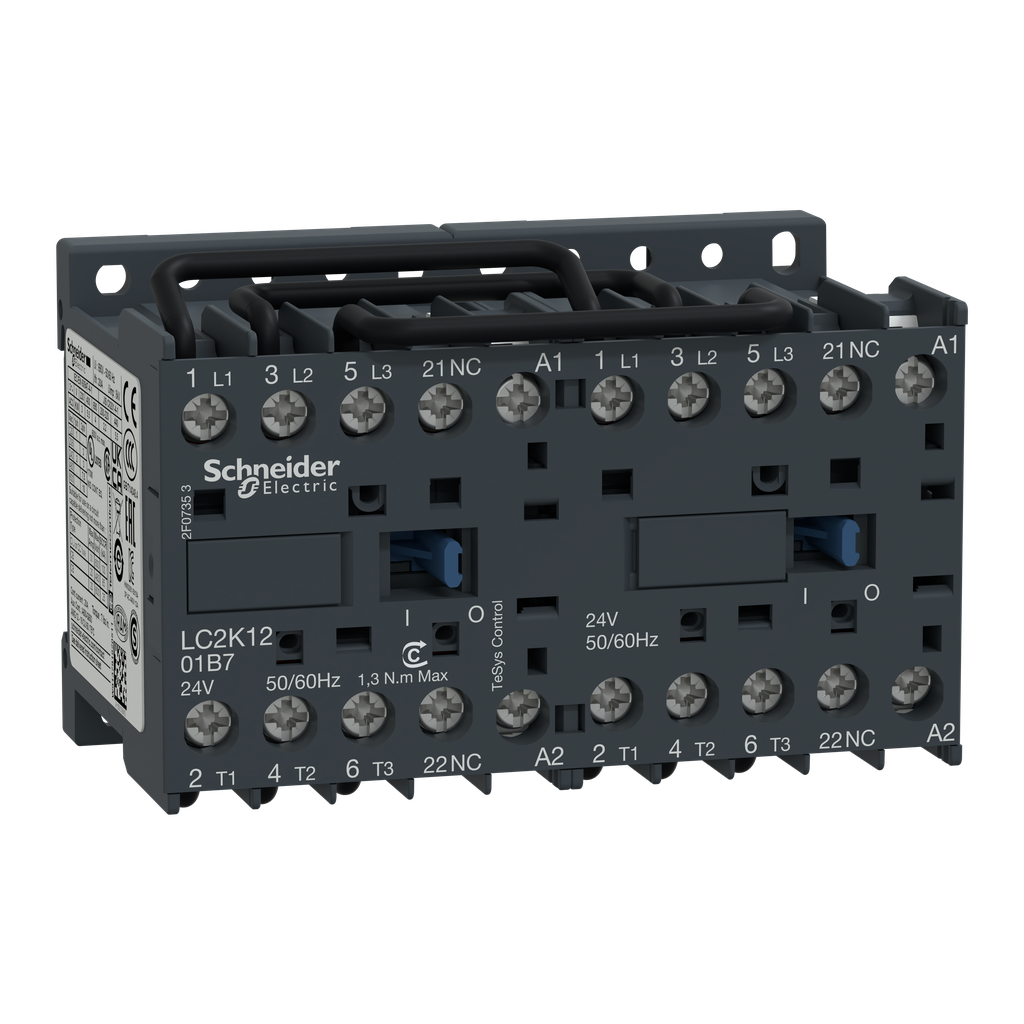 TeSys LC2K - contacteur inverseur - 3P - AC-3 440V - 12A - bobine 230..240Vca