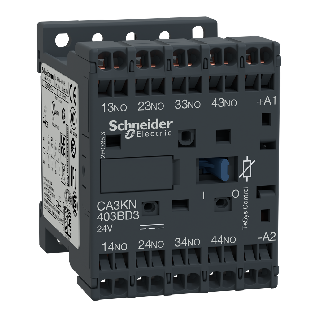 TeSys CA3K - contacteur - 4F+0O - instantané - 10A - 24Vcc