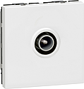 Prise télévision Ø9,52mm mâle Mosaic 2 modules - blanc