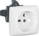 Prise de courant 2P+T bornes automatiques Appareillage saillie composable -blanc