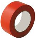 Ruban adhésif isolant rouge en pvc d'usage courant. dimension 15 mm x 10 m