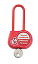Cadenas de condamnation rouge, anse isolée H70 mm, clé 333 "appareil condamné"