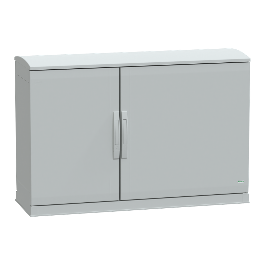 PanelSeT - Armoire polyester socle + toit 750x1250x420 - IP44 Ral 7035